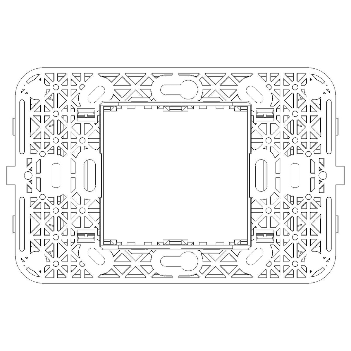 Vimar Idea 2-Module Mounting Frame, For 3-Module Boxes, 60 mm Fixing Centres, Without Screws — Quality Boat Parts