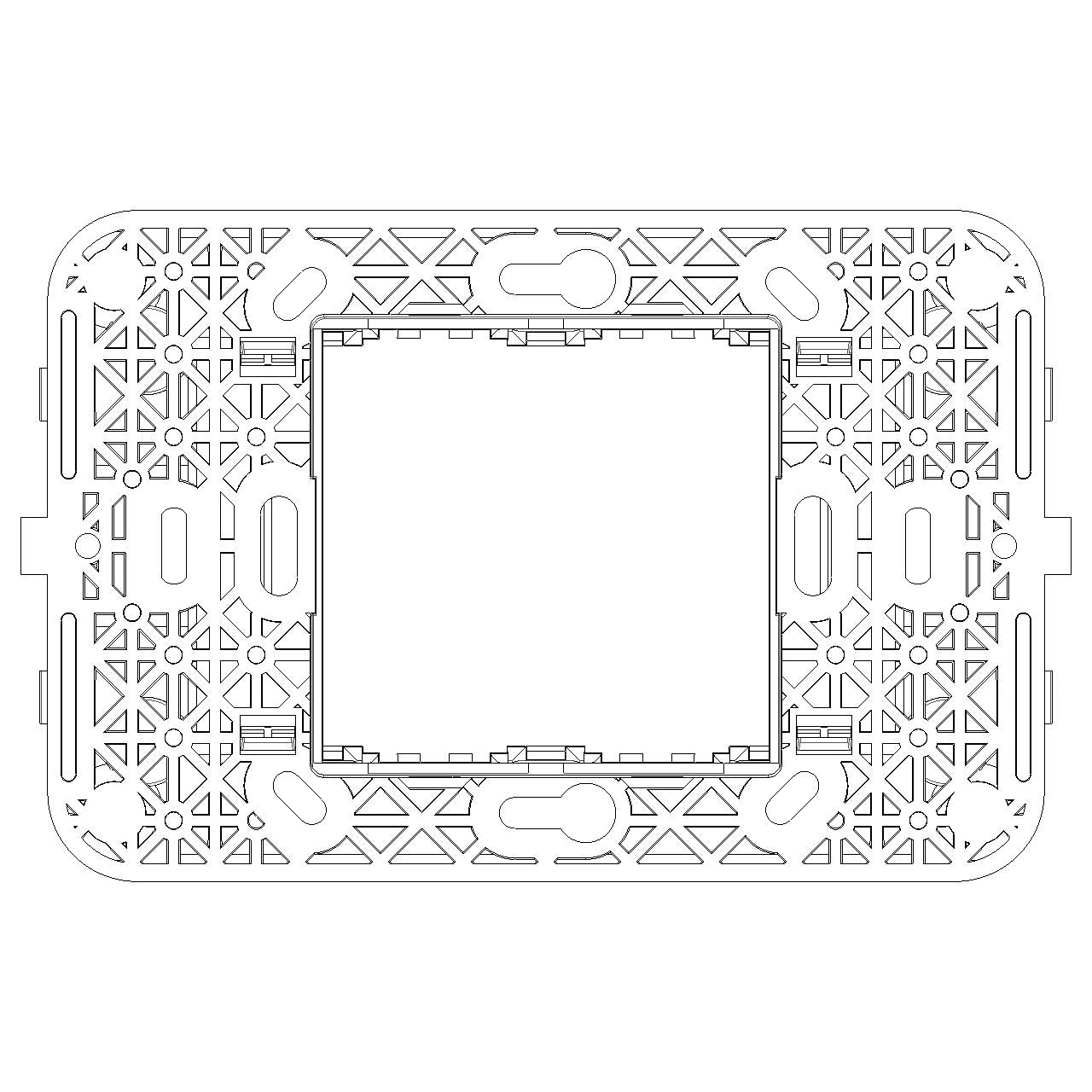 Vimar Idea 2-Module Mounting Frame, For 3-Module Boxes, 60 mm Fixing Centres, Without Screws — Quality Boat Parts