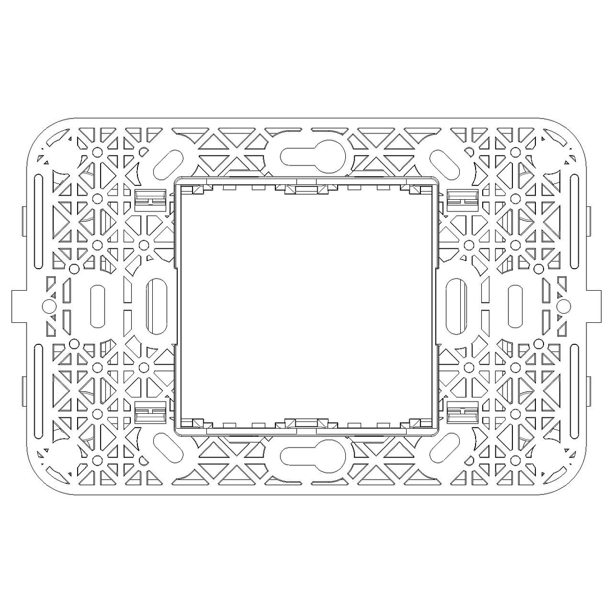 Vimar Idea 2-Module Mounting Frame, For 3-Module Boxes, 60 mm Fixing Centres, Without Screws — Quality Boat Parts