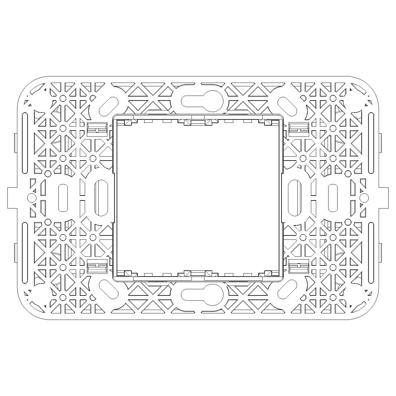Vimar Idea 2-Module Mounting Frame, For 3-Module Boxes, 60 mm Fixing Centres, Without Screws — Quality Boat Parts