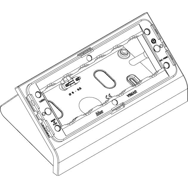Vimar Idea 6-Module Table Mounting Box, For Classica Cover Plates, Cord-Grip, IP20, Plastic, 121.6 x 110.8 x 77.4 mm — Quality Boat Parts