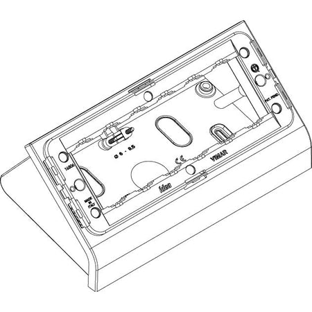 Vimar Idea 6-Module Table Mounting Box, For Classica Cover Plates, Cord-Grip, IP20, Plastic, 121.6 x 110.8 x 77.4 mm — Quality Boat Parts