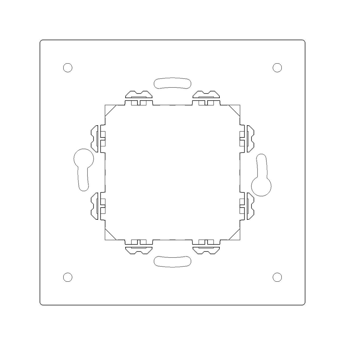 Vimar Eikon Exé RF Device Mounting Frame, For Ocean Bluetooth ZigBee Radio Controls, 2-Module — Quality Boat Parts