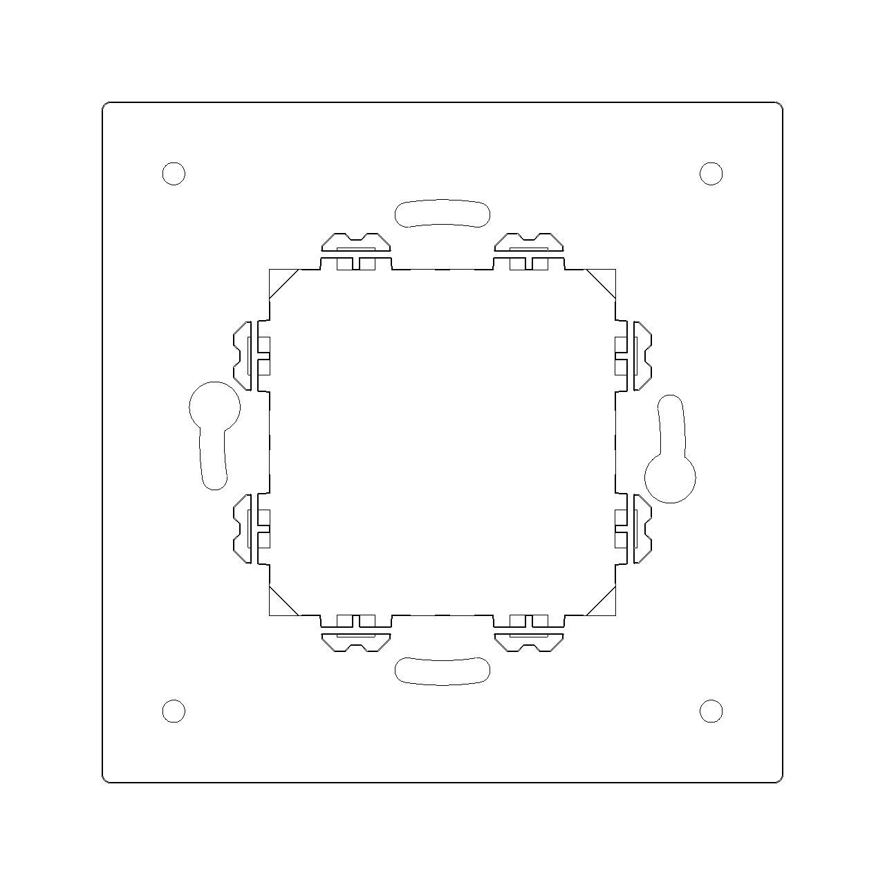 Vimar Eikon Exé RF Device Mounting Frame, For Ocean Bluetooth ZigBee Radio Controls, 2-Module — Quality Boat Parts