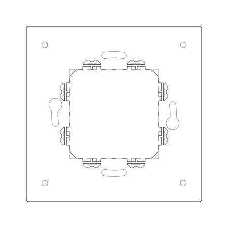 Vimar Eikon Exé RF Device Mounting Frame, For Ocean Bluetooth ZigBee Radio Controls, 2-Module — Quality Boat Parts