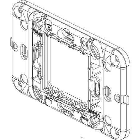 Vimar RF Device Mounting Frame, For Eikon and Plana 2-Module Cover Plates, Surface Mount — Quality Boat Parts