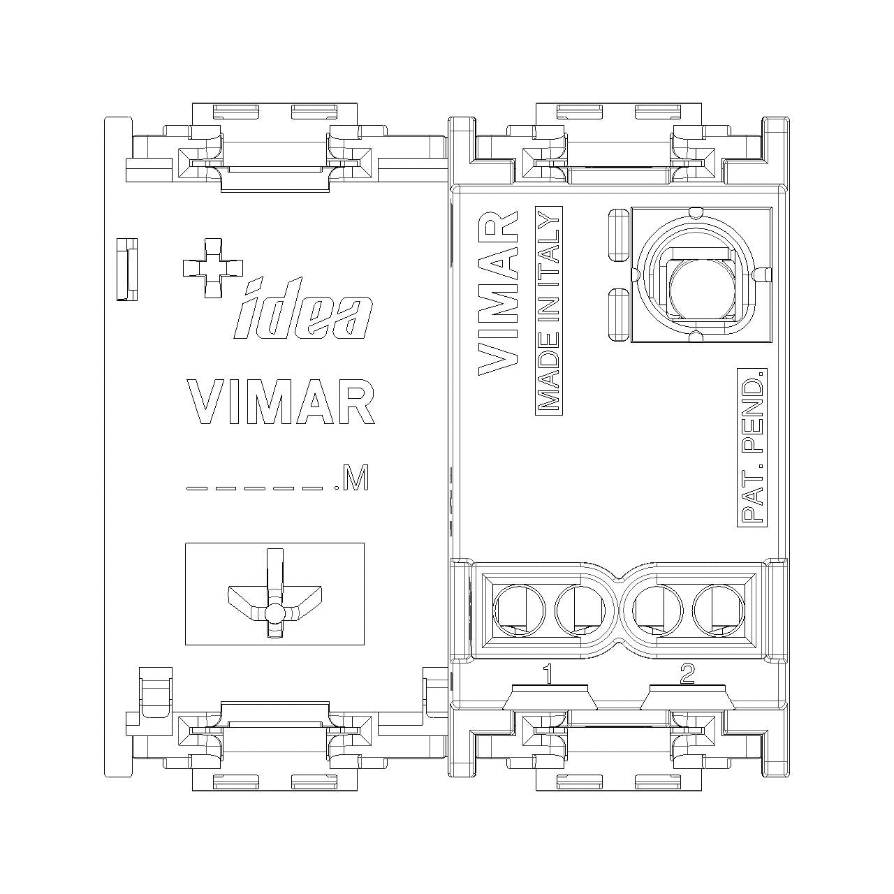 Vimar Idea Push Button, For Signalling Unit, 1P NO, 10A 250V, Luminous, General Symbol — Quality Boat Parts