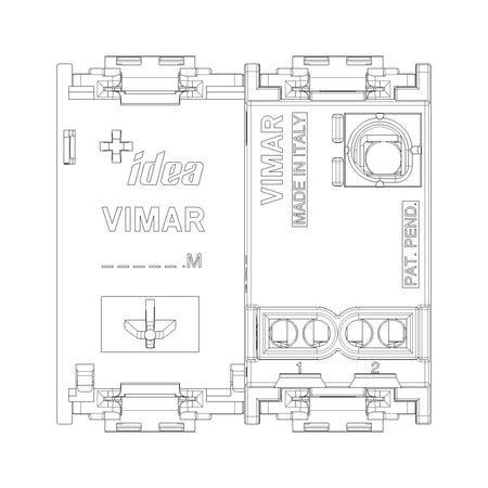 Vimar Idea Push Button, For Signalling Unit, 1P NO, 10A 250V, Luminous, General Symbol — Quality Boat Parts