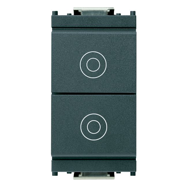 Vimar Idea Double Push Button, 1P NO + 1P NO, 10A 250V, IP40, Flush Mount — Quality Boat Parts