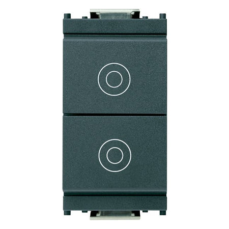 Vimar Idea Double Push Button, 1P NO + 1P NO, 10A 250V, IP40, Flush Mount — Quality Boat Parts