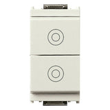 Vimar Idea Double Push Button, 1P NO + 1P NO, 10A 250V, IP40, Flush Mount — Quality Boat Parts