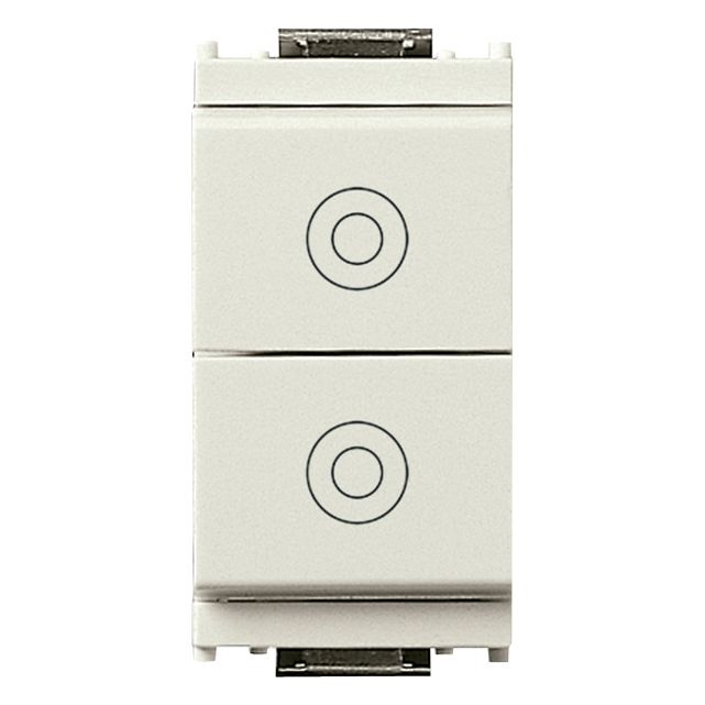 Vimar Idea Double Push Button, 1P NO + 1P NO, 10A 250V, IP40, Flush Mount — Quality Boat Parts