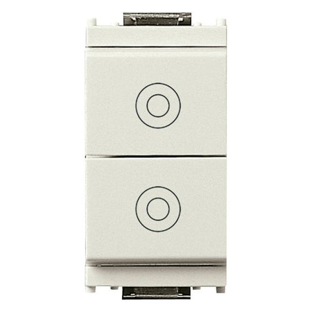 Vimar Idea Double Push Button, 1P NO + 1P NO, 10A 250V, IP40, Flush Mount — Quality Boat Parts