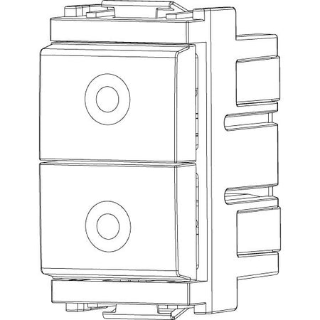 Vimar Idea Double Push Button, 1P NO + 1P NO, 10A 250V, IP40, Flush Mount — Quality Boat Parts
