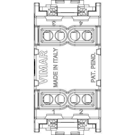 Vimar Idea Double Push Button, 1P NO + 1P NO, 10A 250V, IP40, Flush Mount — Quality Boat Parts