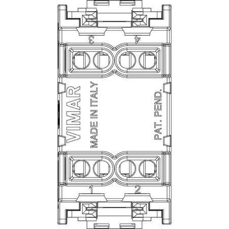 Vimar Idea Double Push Button, 1P NO + 1P NO, 10A 250V, IP40, Flush Mount — Quality Boat Parts