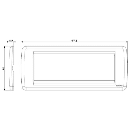 Vimar Idea Rondò 6-Module Cover Plate, Clamp Mounting — Quality Boat Parts