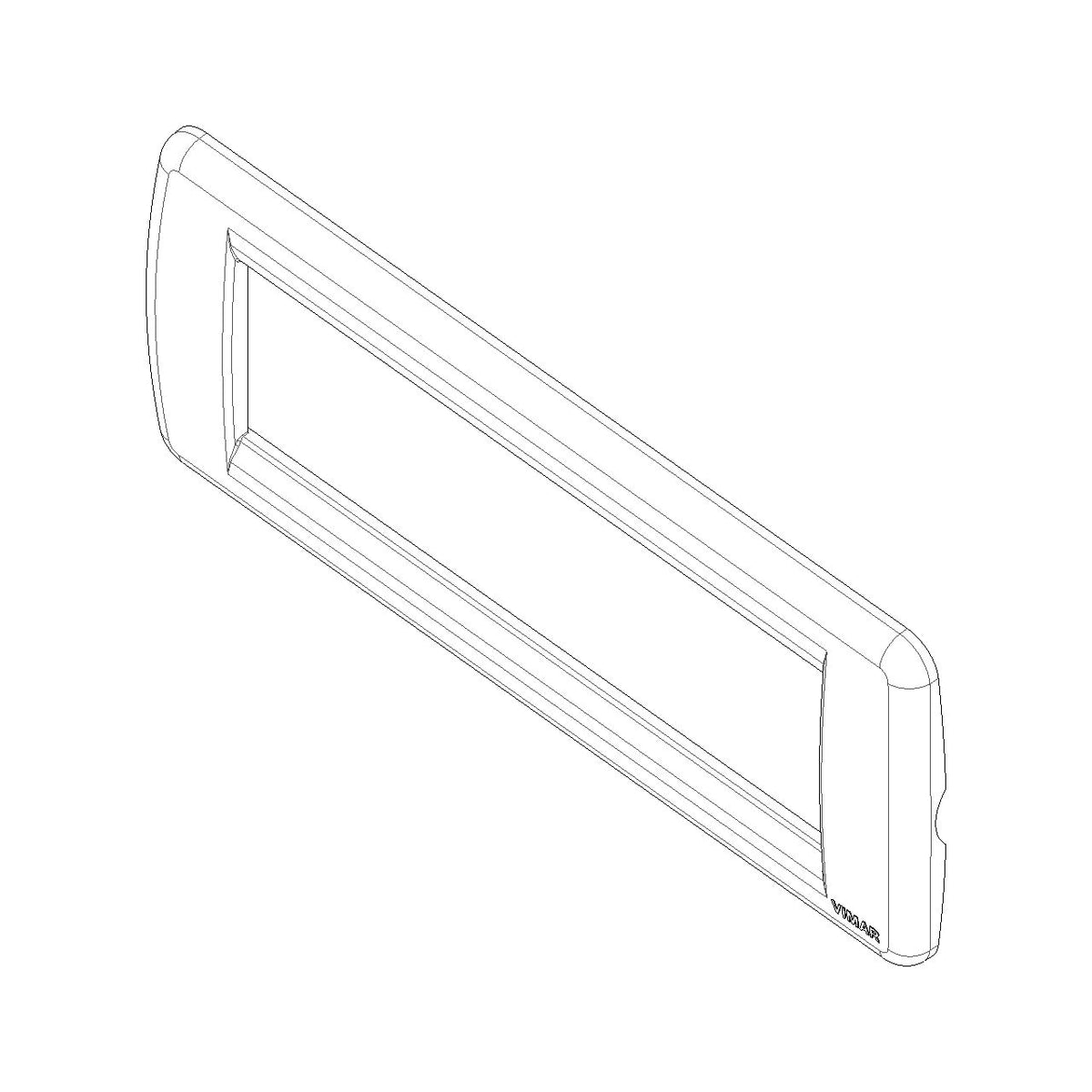 Vimar Idea Rondò 6-Module Cover Plate, Clamp Mounting — Quality Boat Parts