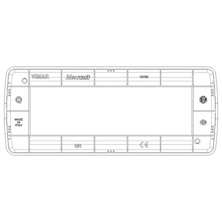Vimar Idea Rondò 6-Module Cover Plate, Clamp Mounting — Quality Boat Parts