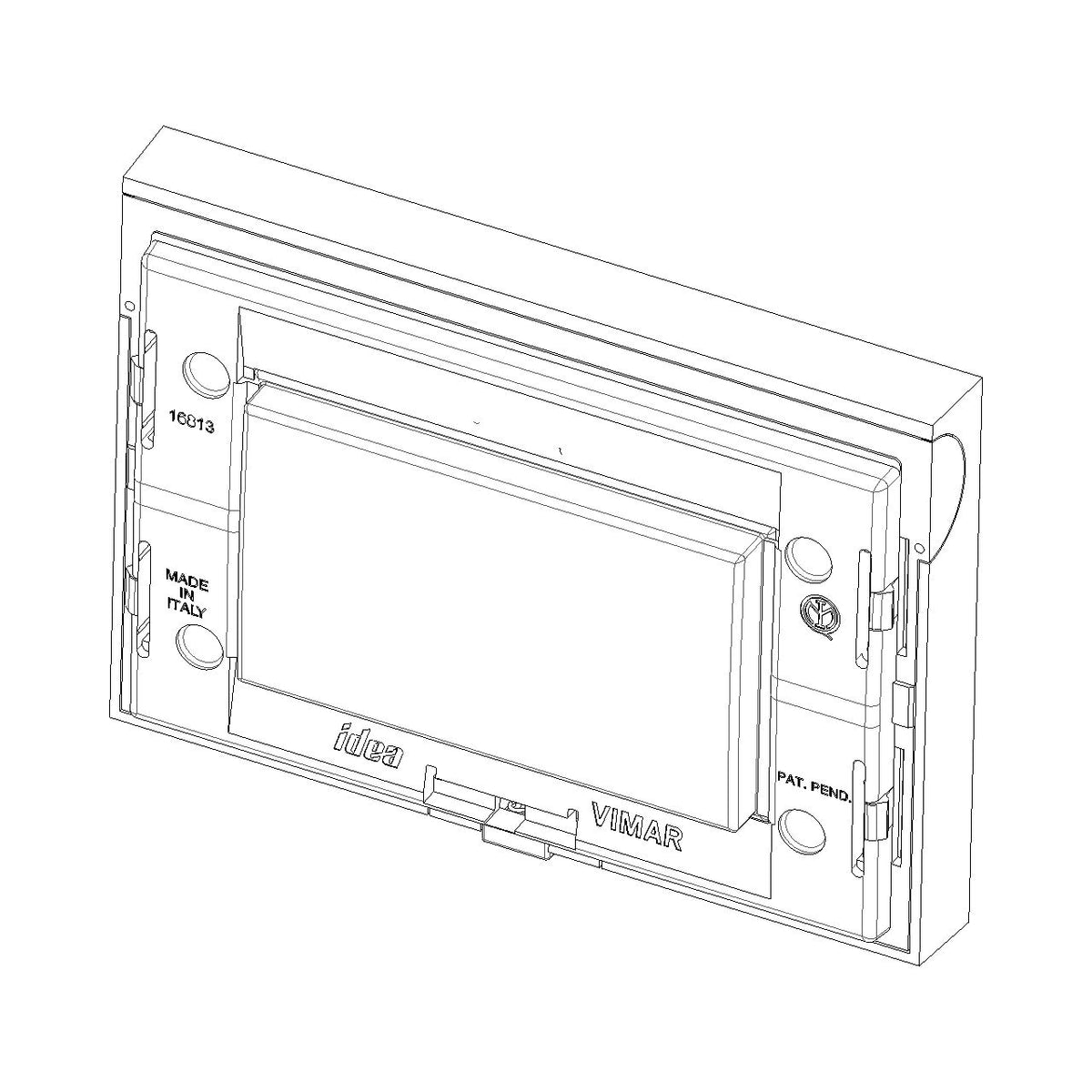 Vimar Idea 3-Module Mounting Frame, For Classica Cover Plates, For 3-Module Flush Mounting Boxes, IP55, With Screws — Quality Boat Parts