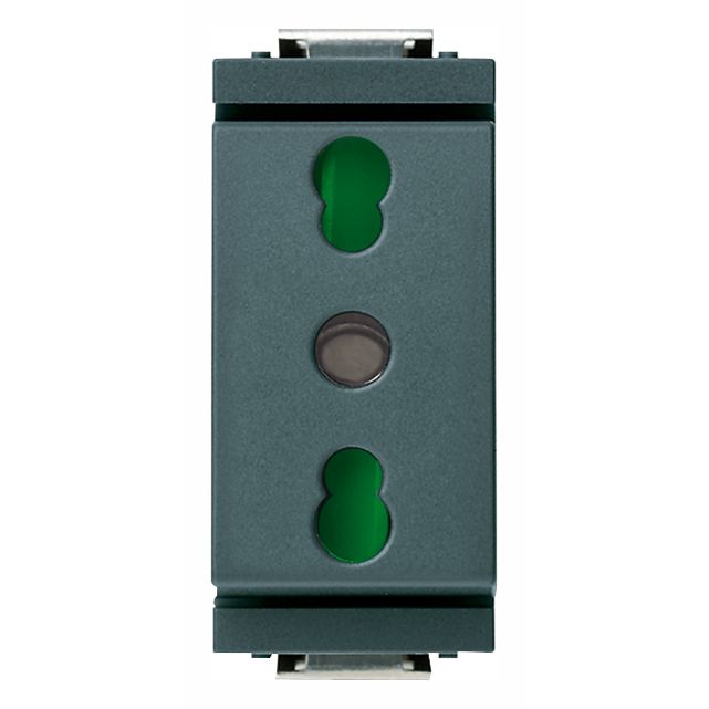 Vimar Idea Italian Standard P17/11 Socket Outlet, 2P+E, 16A, 250V, Reduced Module, SICURY, IP20 — Quality Boat Parts