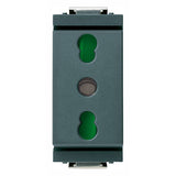 Vimar Idea Italian Standard P17/11 Socket Outlet, 2P+E, 16A, 250V, Reduced Module, SICURY, IP20 — Quality Boat Parts