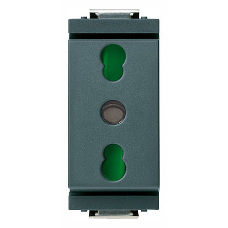 Vimar Idea Italian Standard P17/11 Socket Outlet, 2P+E, 16A, 250V, Reduced Module, SICURY, IP20 — Quality Boat Parts