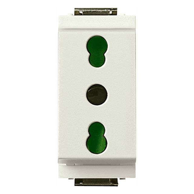 Vimar Idea Italian Standard P17/11 Socket Outlet, 2P+E, 16A, 250V, Reduced Module, SICURY, IP20 — Quality Boat Parts
