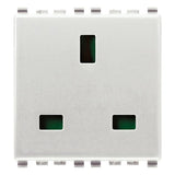 Vimar Eikon English SICURY Socket Outlet, 2P+E, 13A, 250V, 2 Module, IP20 — Quality Boat Parts