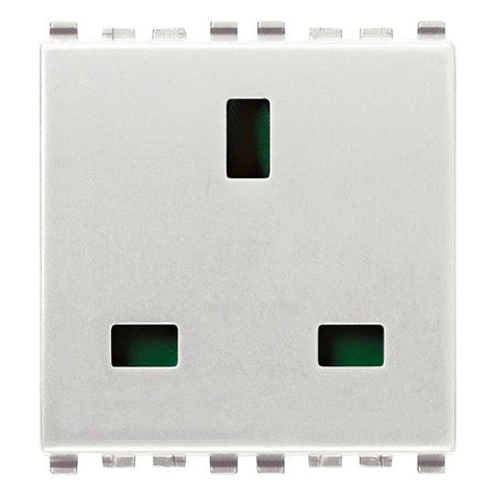 Vimar Eikon English SICURY Socket Outlet, 2P+E, 13A, 250V, 2 Module, IP20 — Quality Boat Parts