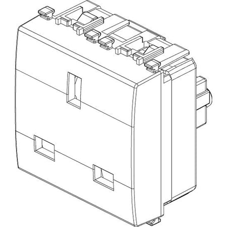 Vimar Eikon English SICURY Socket Outlet, 2P+E, 13A, 250V, 2 Module, IP20 — Quality Boat Parts
