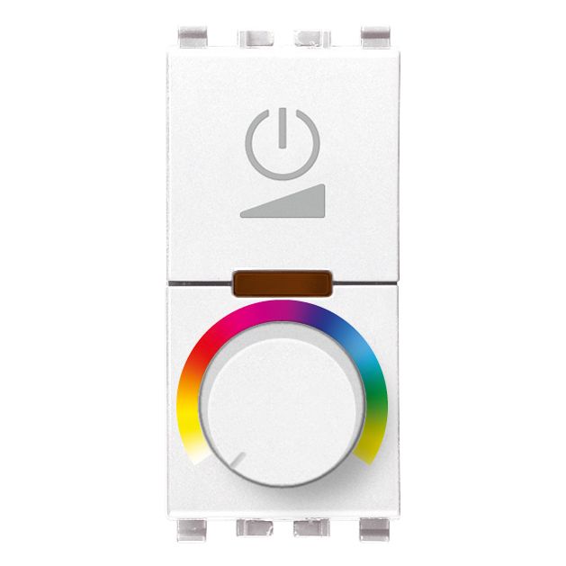 Vimar Eikon RGB Dimmer, For RGB LED Lamps, Rotary Control, Flush Mount, IP40 — Quality Boat Parts