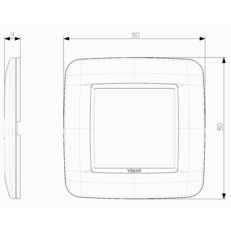 Vimar Eikon 20672 2-Module Round Cover Plate — Quality Boat Parts