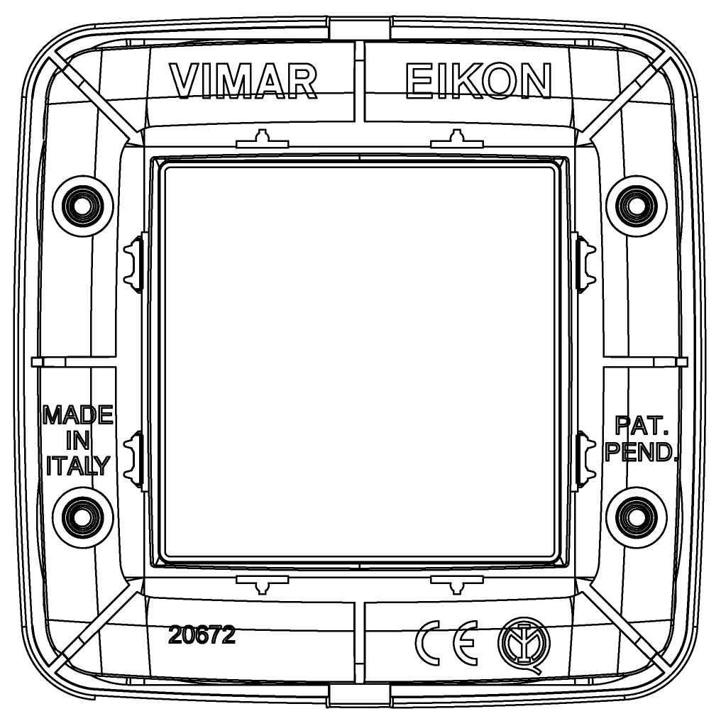 Vimar Eikon 20672 2-Module Round Cover Plate — Quality Boat Parts