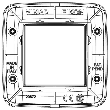 Vimar Eikon 20672 2-Module Round Cover Plate — Quality Boat Parts