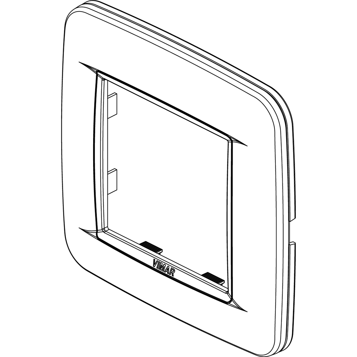 Vimar Eikon 20672 2-Module Round Cover Plate — Quality Boat Parts