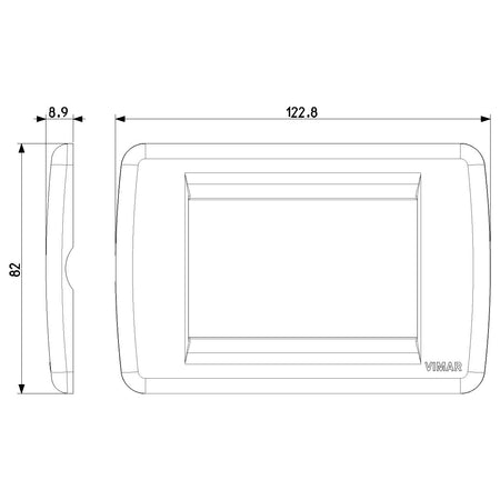 Vimar Idea Rondò Cover Plate, 3-Module, Clamp Mounting — Quality Boat Parts
