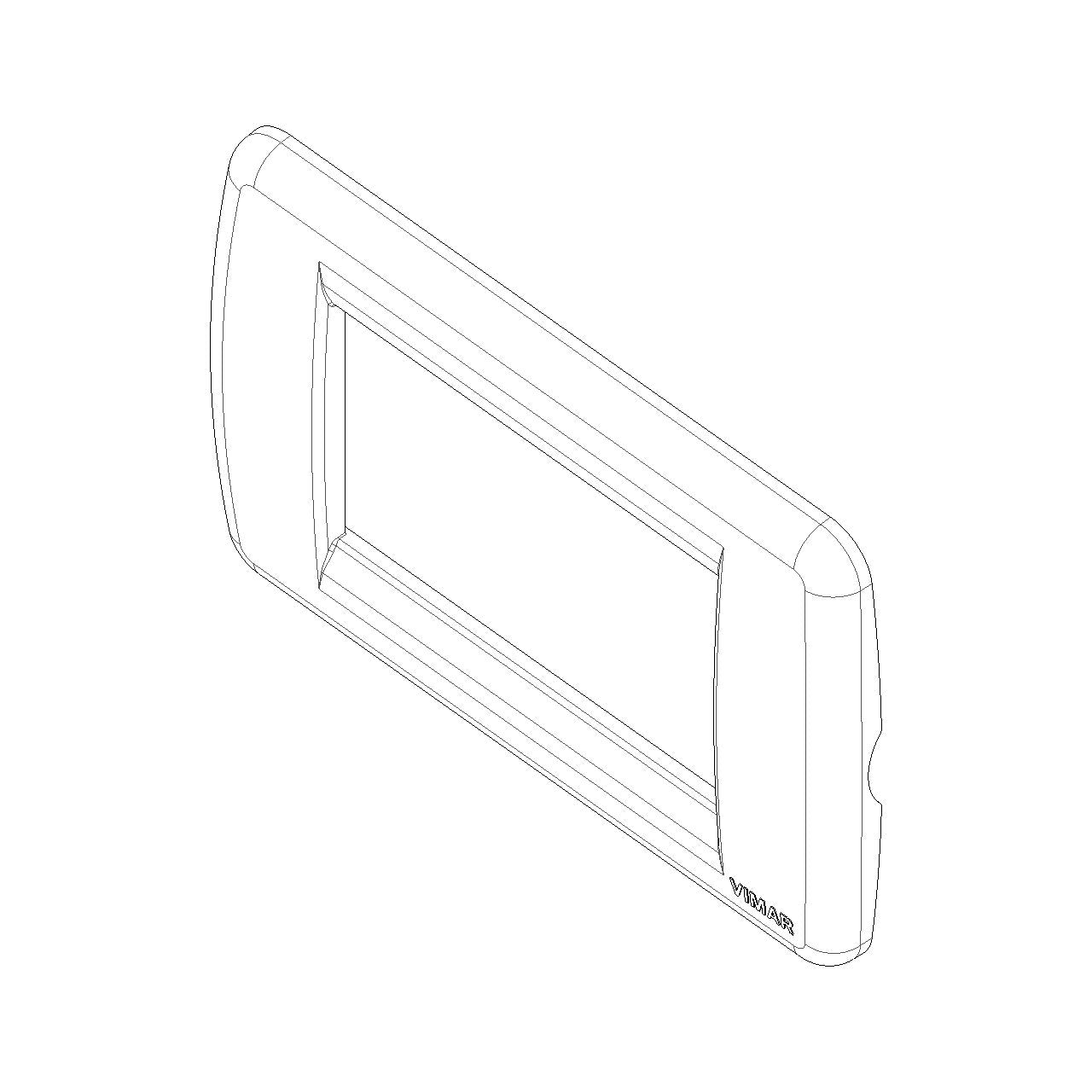 Vimar Idea Rondò Cover Plate, 3-Module, Clamp Mounting — Quality Boat Parts