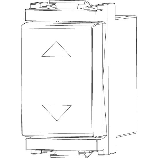 Vimar Idea 2-Way Push Button, 1P, 10A, 250V, 3-Terminal, Central OFF, IP40 — Quality Boat Parts