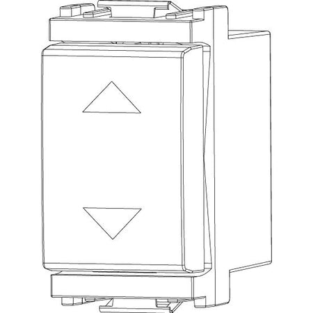 Vimar Idea 2-Way Push Button, 1P, 10A, 250V, 3-Terminal, Central OFF, IP40 — Quality Boat Parts
