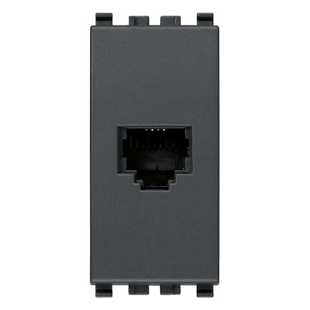 Vimar Eikon RJ11 Phone Jack 6/4, 1-Module, Screw Terminals, IP20, Flush-Mount — Quality Boat Parts