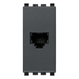 Vimar Eikon RJ11 Phone Jack 6/4, 1-Module, Screw Terminals, IP20, Flush-Mount — Quality Boat Parts