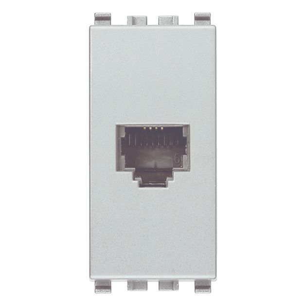 Vimar Eikon RJ11 Phone Jack 6/4, 1-Module, Screw Terminals, IP20, Flush-Mount — Quality Boat Parts