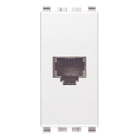 Vimar Eikon RJ11 Phone Jack 6/4, 1-Module, Screw Terminals, IP20, Flush-Mount — Quality Boat Parts