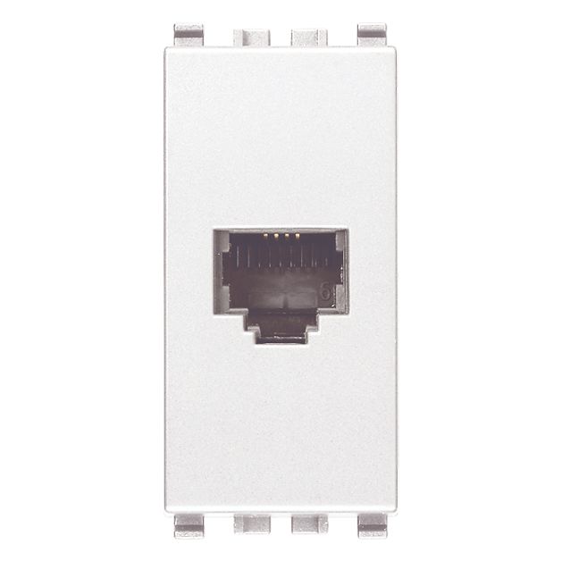 Vimar Eikon RJ11 Phone Jack 6/4, 1-Module, Screw Terminals, IP20, Flush-Mount — Quality Boat Parts