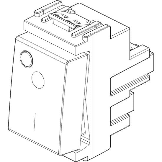 Vimar Idea 2P 1-Way Luminous Switch, For Signalling Unit, 16AX, 250V, IP40 — Quality Boat Parts