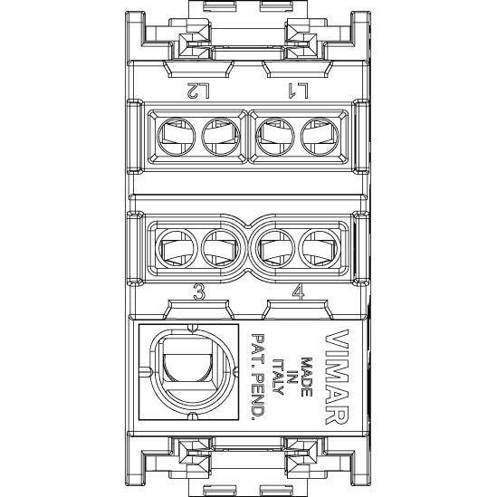 Vimar Idea 2P 1-Way Luminous Switch, For Signalling Unit, 16AX, 250V, IP40 — Quality Boat Parts