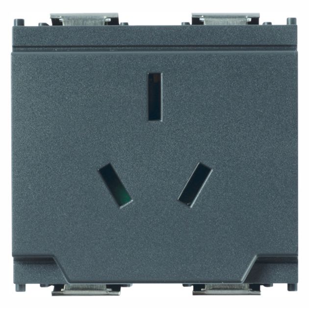 Vimar Idea Australian Socket Outlet, AS/NZS 3112, 2P+E, 10A 250V, IP20, 2 Modules, SICURY — Quality Boat Parts
