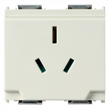 Vimar Idea Australian Socket Outlet, AS/NZS 3112, 2P+E, 10A 250V, IP20, 2 Modules, SICURY — Quality Boat Parts