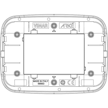 Vimar Arké Round Cover Plate, 3 Module — Quality Boat Parts